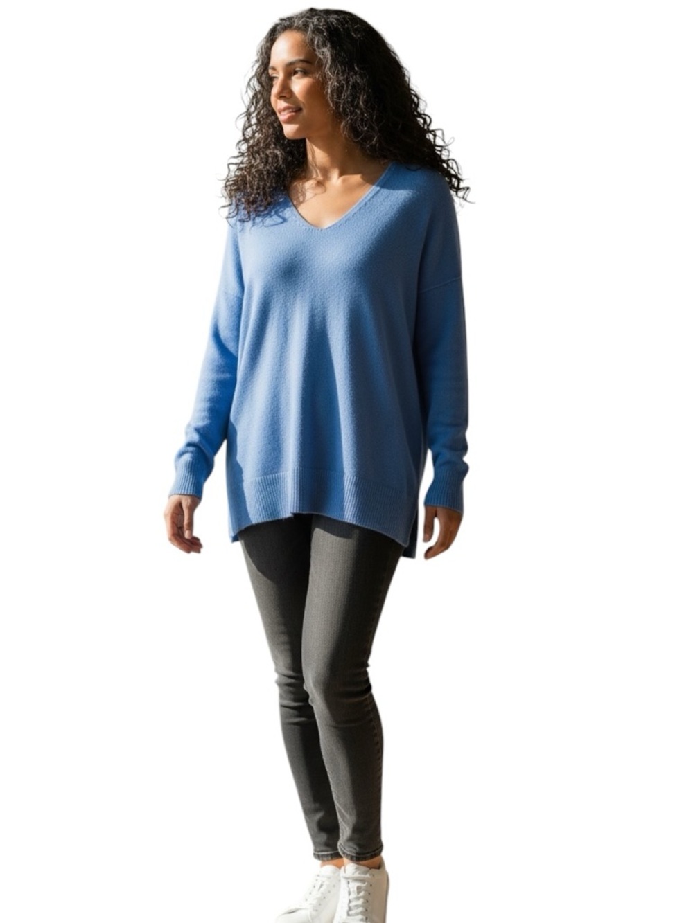 Ann Taylor Wool Blend Tunic Sweater Blue Size Medium NWT